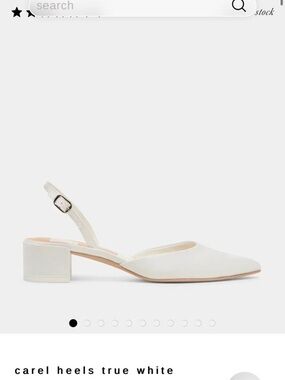 Dolce Vita White Slingback Block Heel